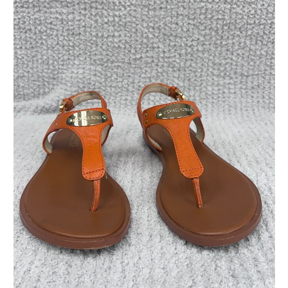 Michael Kors Orange Leather Sandals Size 7M #77750